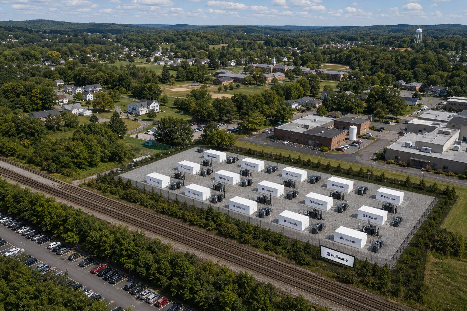 Fullscale modular site adjacent to a residential community